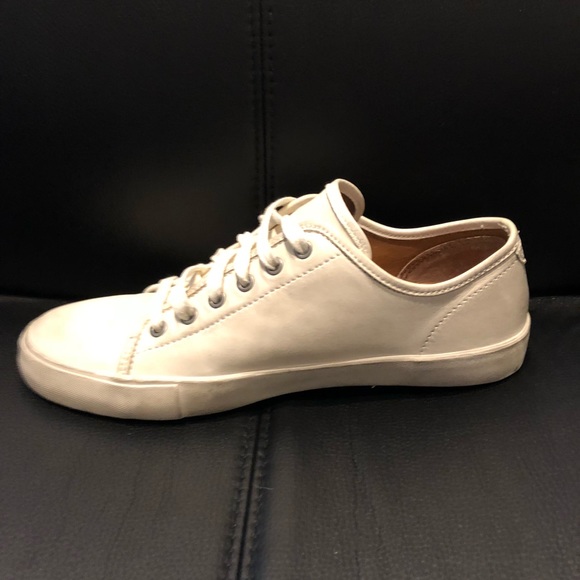 Frye Brett Low Sneakers (White Leather) - Picture 4 of 7